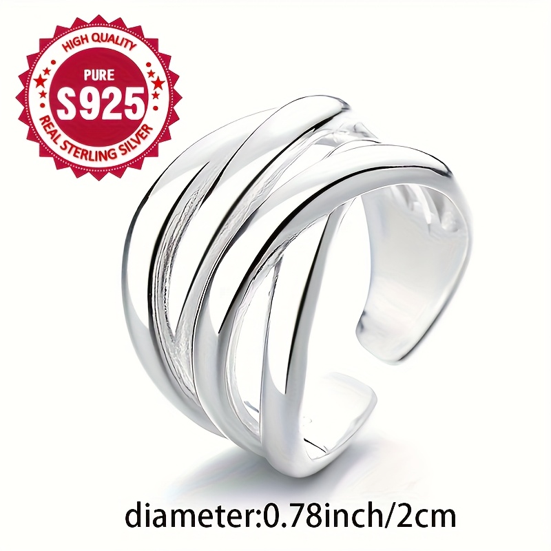 Hypoallergenic High Line Cross Ring for Women